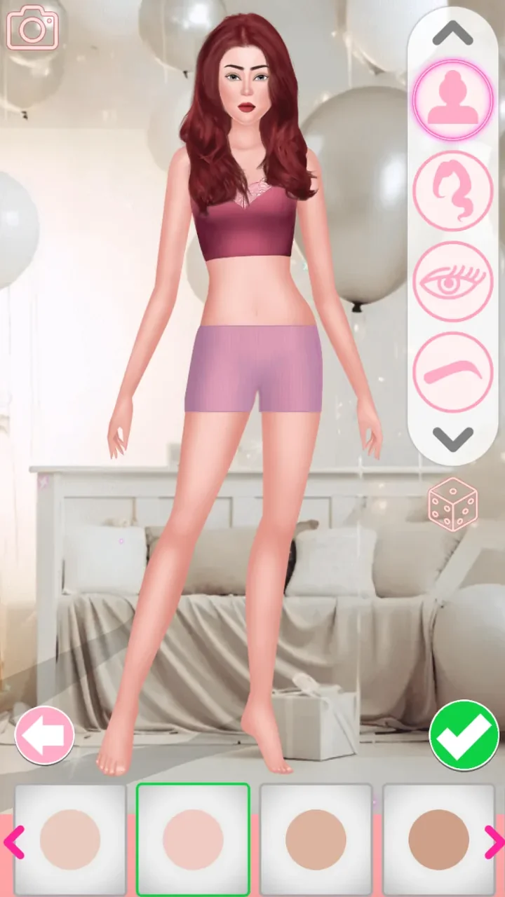 Full character after changing to the second skin tone swatch