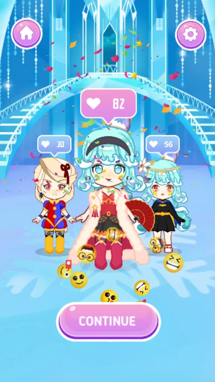 Three princess looks scored 30 82 and 56 hearts in the icy hall