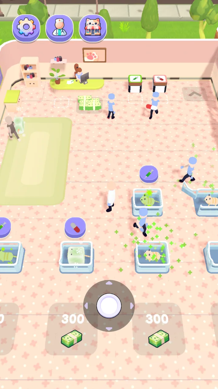 Expanded Pet Home Hospital floor with several operating care stations