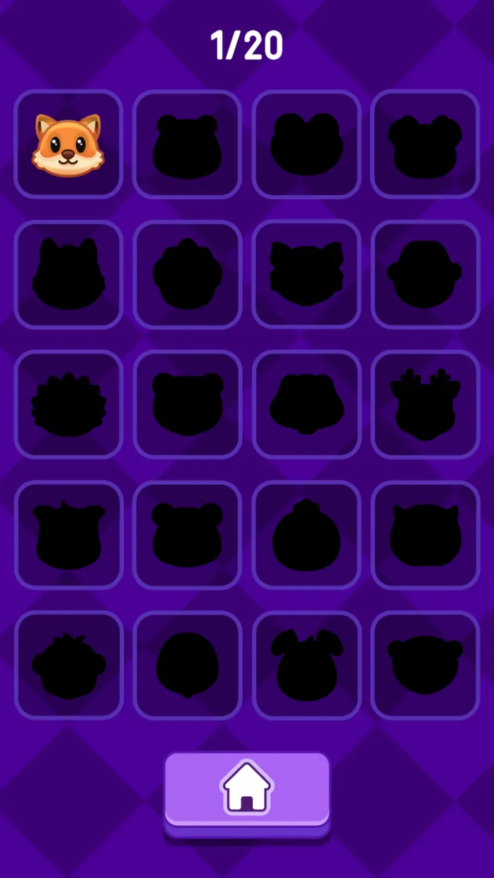 Pets Rush pet collection with the fox unlocked as one of twenty